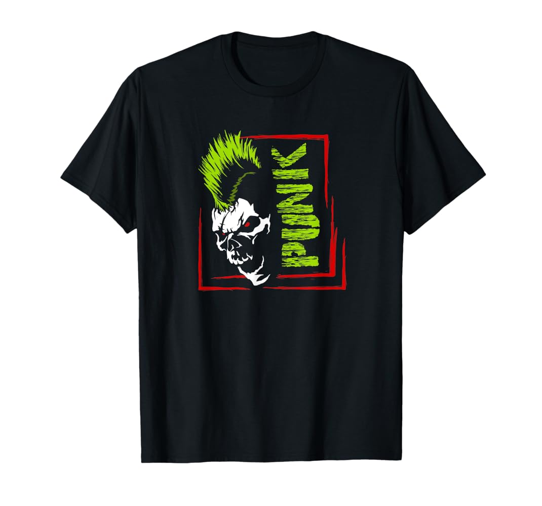 Amazon | パンク音楽 パンクロック モヒカンロッカー Tシャツ